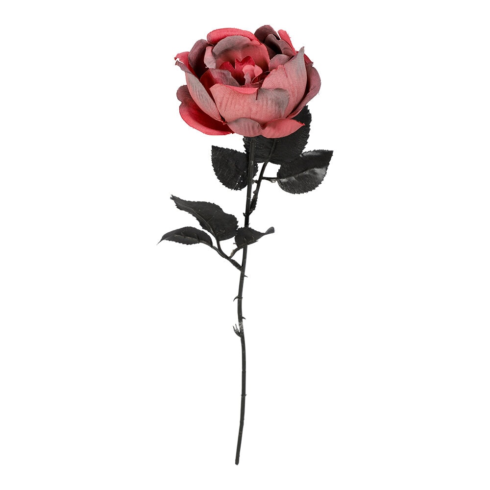Halloweendekorasjon Rød Vintage Rose 44 cm