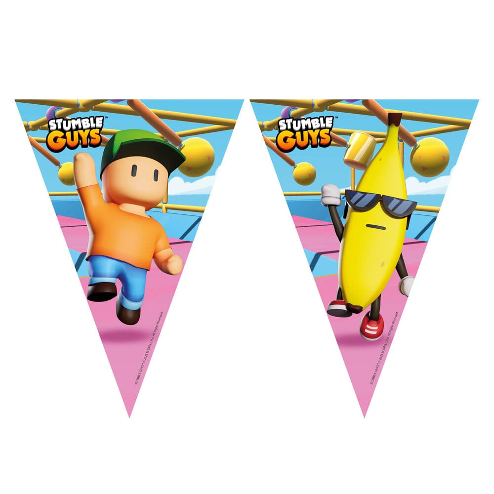 Stumble Guys - Flaggirlander av papir 230 cm