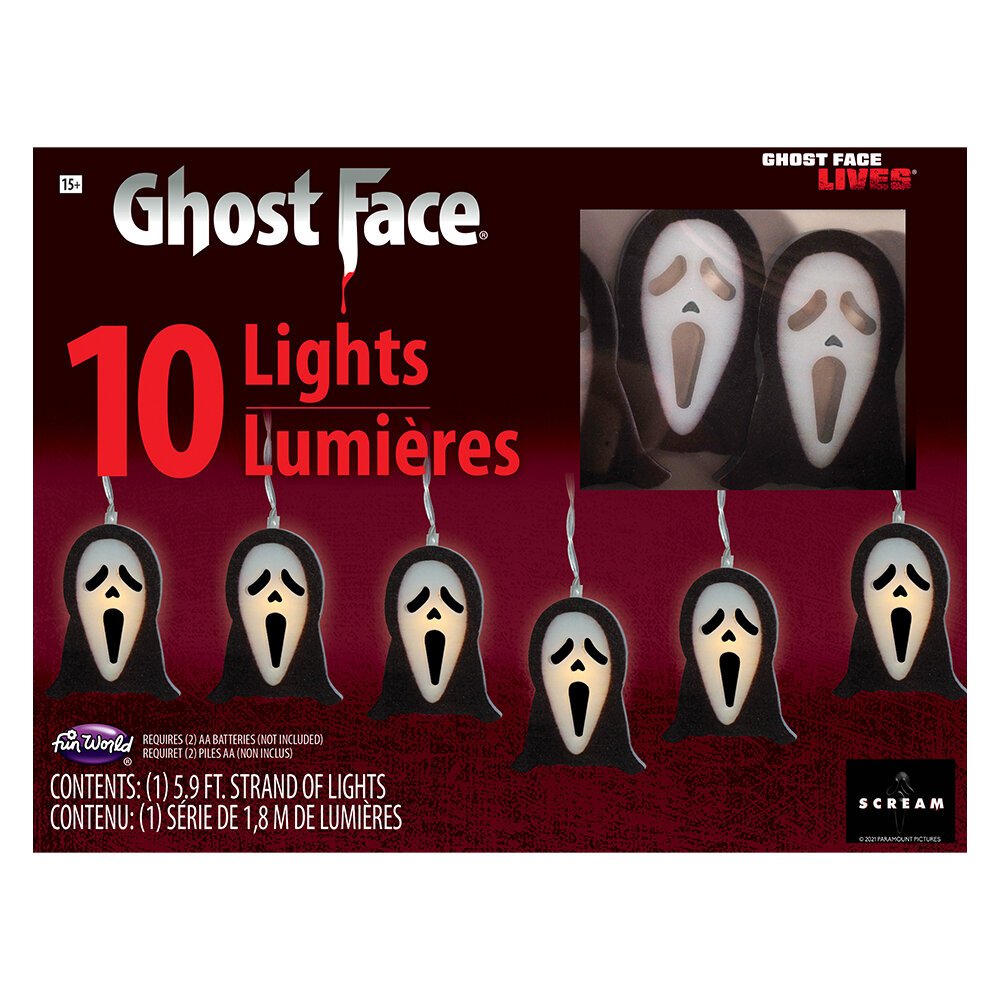 Scream Ghost Face LED Lysslynge