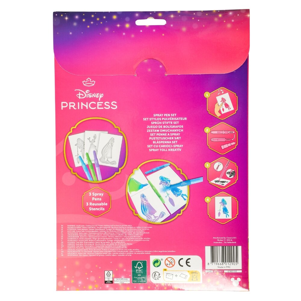 Disney Prinsesser Spraypenner og sjablonger