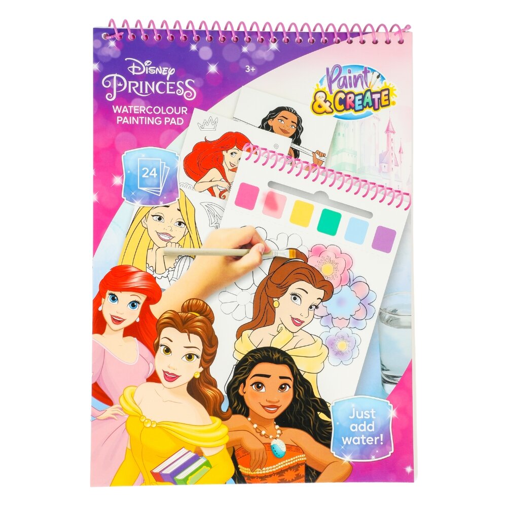 Disney Prinsesser Malebok med vannfarger