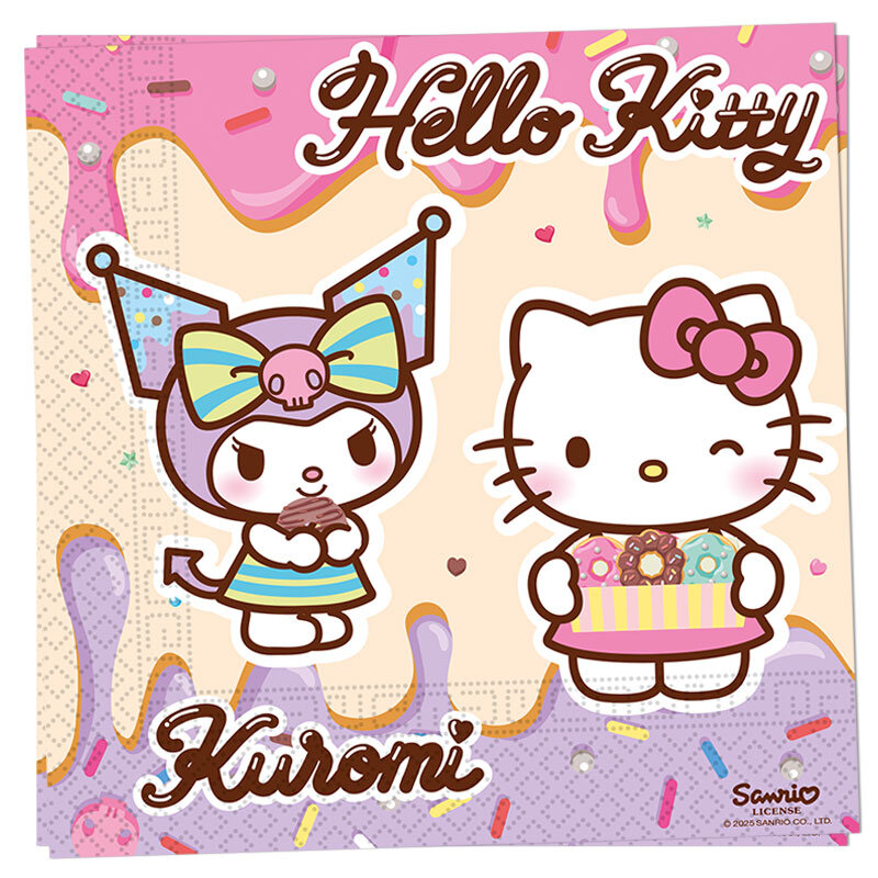 Hello Kitty & Kuromi - Servietter 20 stk.
