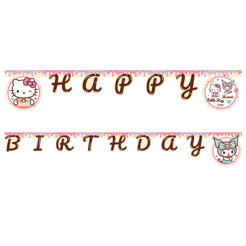 Hello Kitty & Kuromi - Girlander Happy Birthday