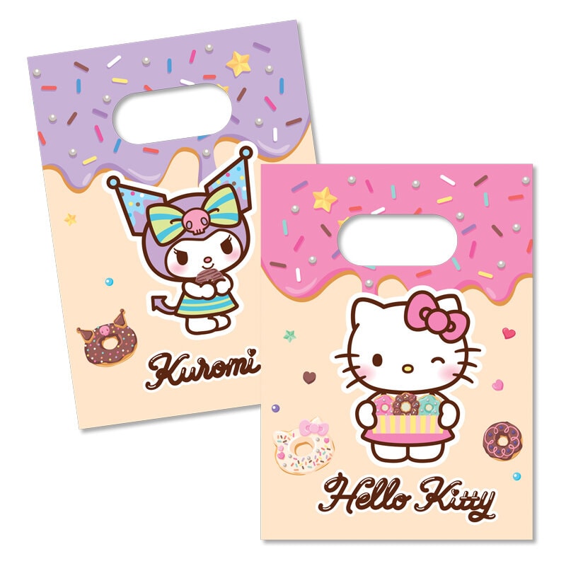 Hello Kitty & Kuromi - Godteposer av papir 4 stk