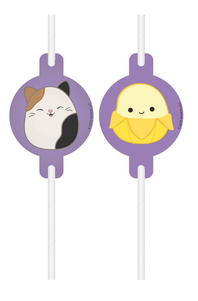 Squishmallows - Pappsugerør 4 stk.