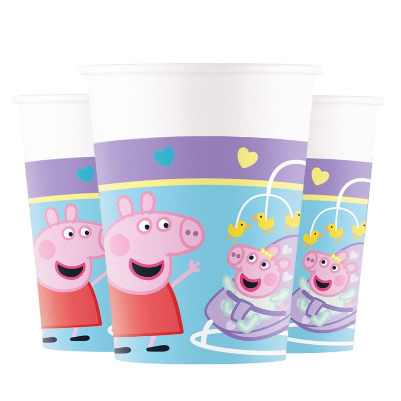 Peppa Gris Pappkopper 8 stk.