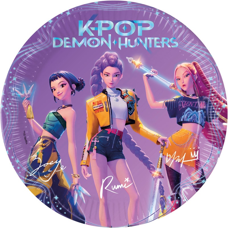 K-Pop Demon Hunters tallerkener 8 stk.