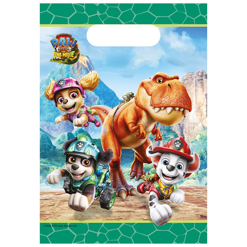 Paw Patrol Dino Movie Godteposer av papir 4 stk.