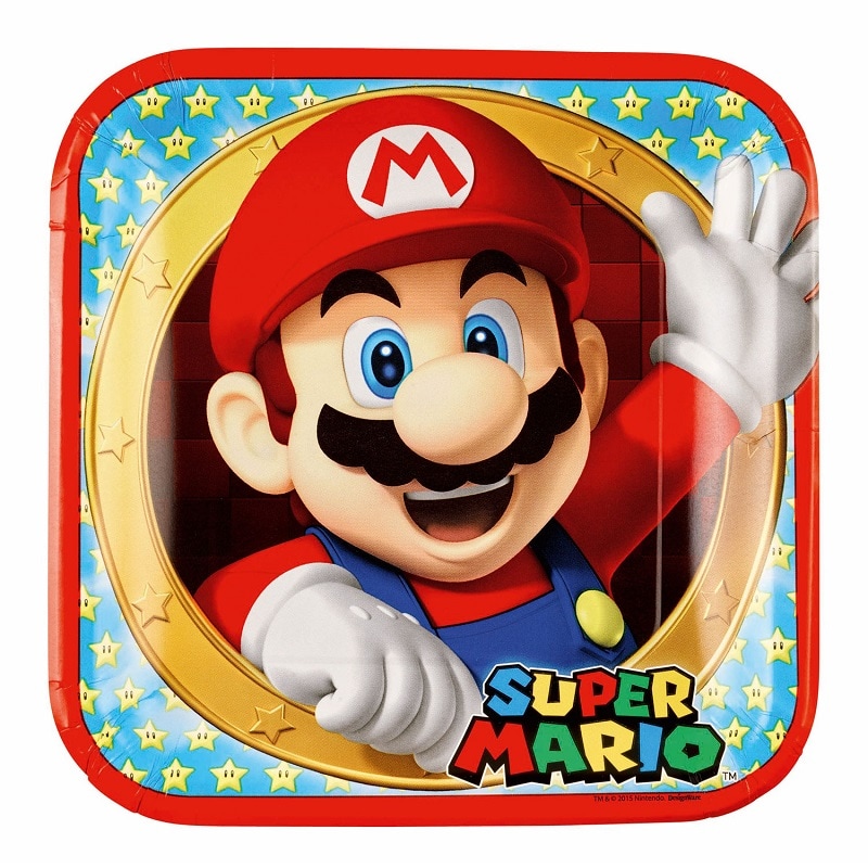 Super Mario Bros - Tallerkener 8 stk.
