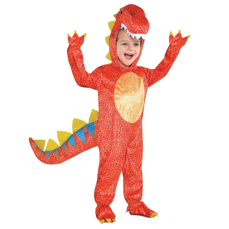 Flame Dinomite Kostyme Barn 4-6 år