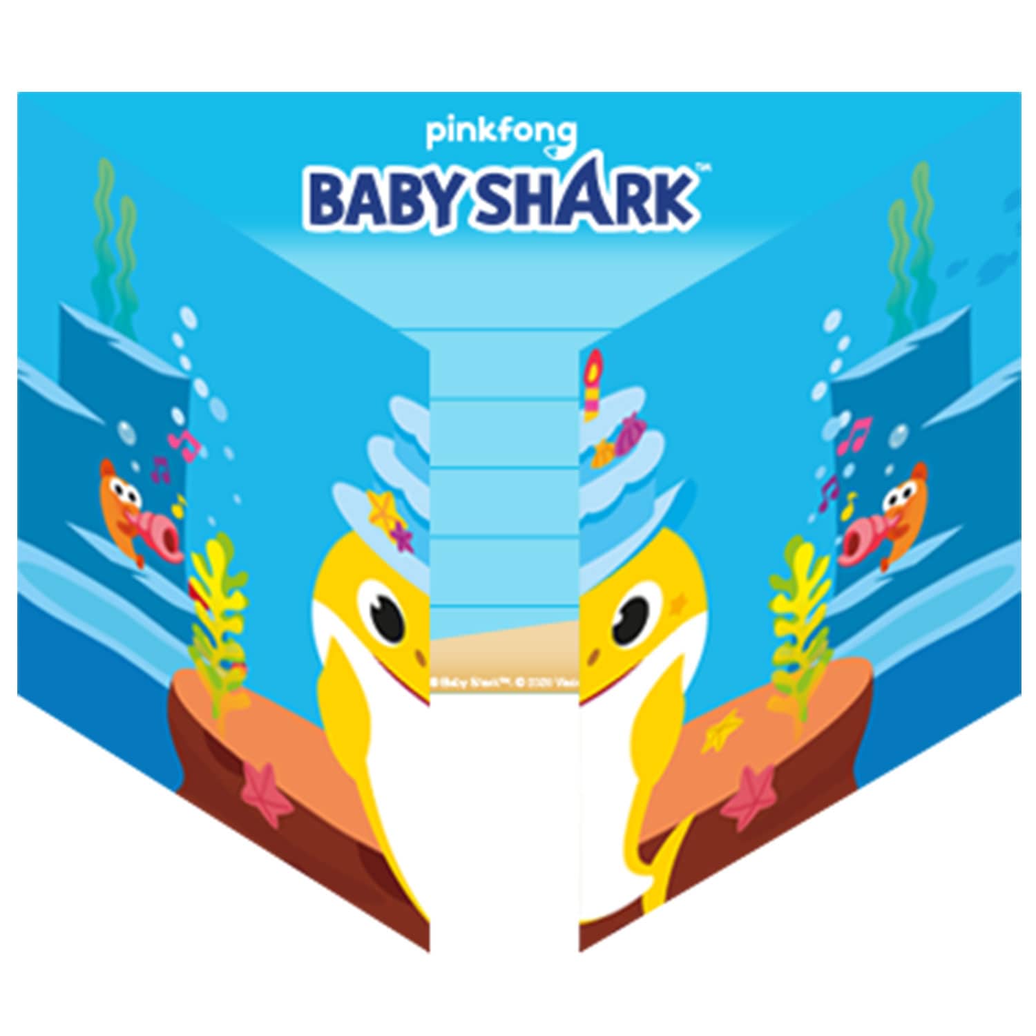 Baby Shark - Invitasjoner 8 stk.