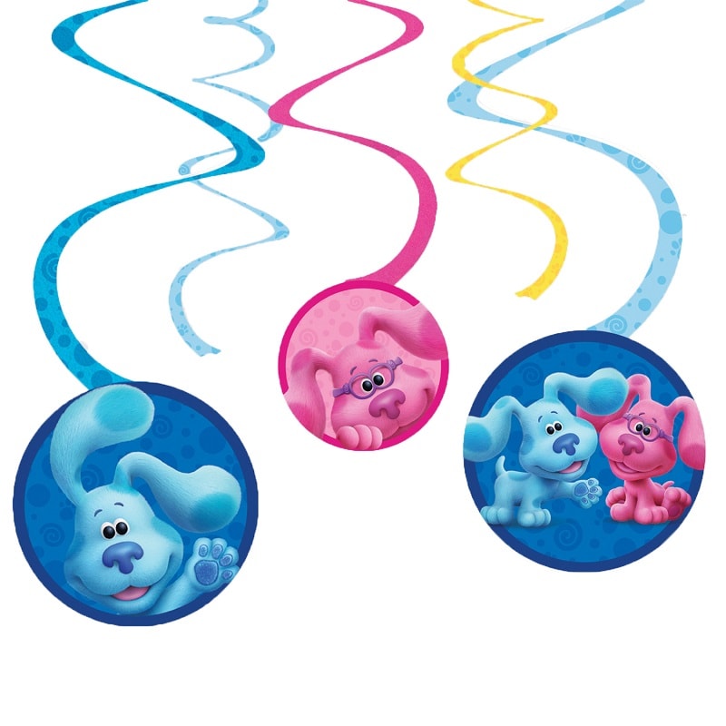 Blues Clues - Hengende Swirl Dekorasjoner 6 stk.