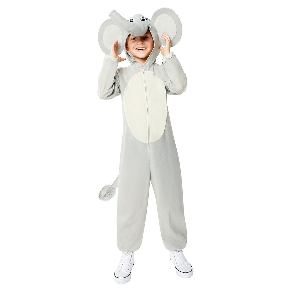Elefant Onepiece Kostyme Barn 4-6 år (104-116 cm)
