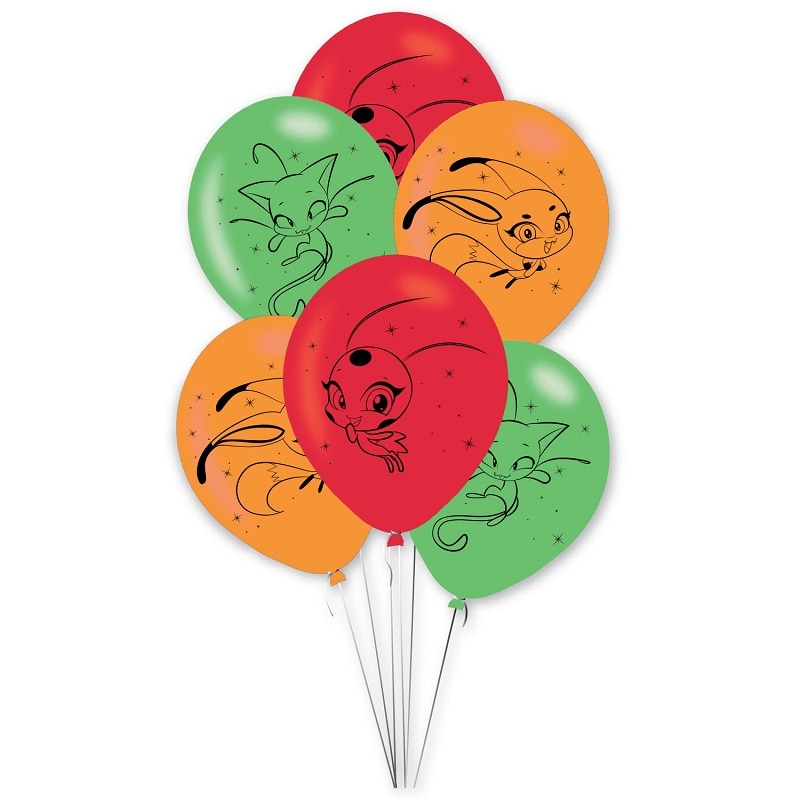 Miraculous Ladybug - Ballonger 6 stk.
