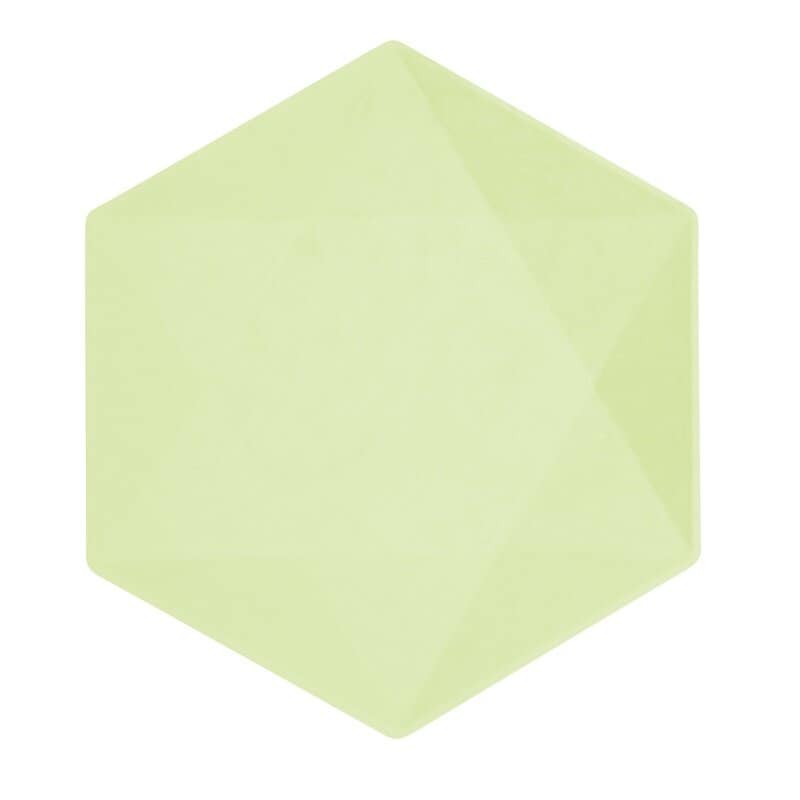Tallerkener Decor Premium Hexagon 26 cm Grønn 6 stk.