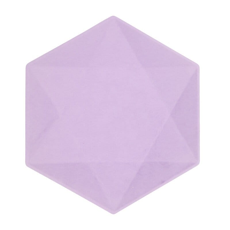 Tallerkener Decor Premium Hexagon 26 cm Lilla 6 stk.