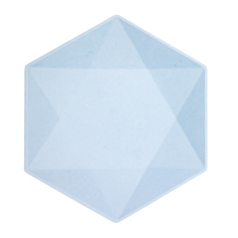 Tallerkener Decor Premium Hexagon 26 cm Blå 6 stk.