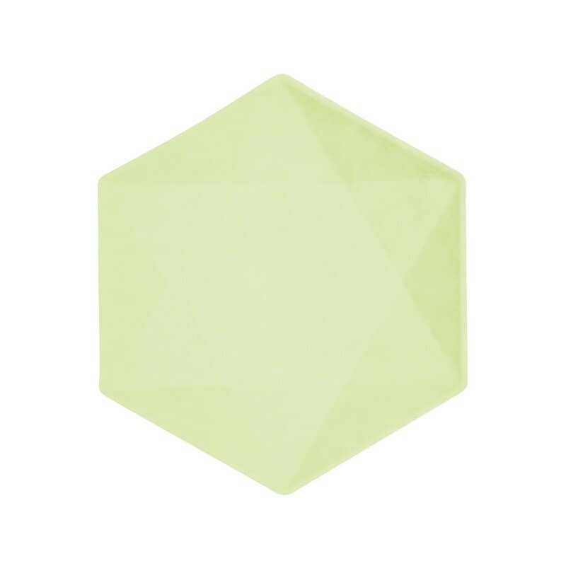 Tallerkener Decor Premium Hexagon 21 cm Grønn 6 stk.