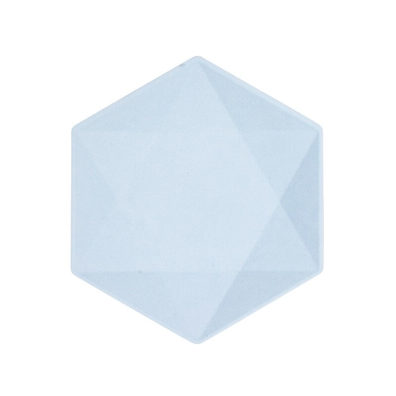 Tallerkener Decor Premium Hexagon 21 cm Blå 6 stk.