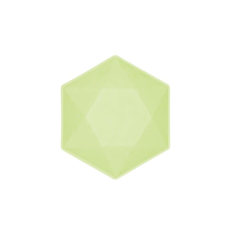 Skål Decor Premium Hexagon 16 cm Grønn 6 stk.
