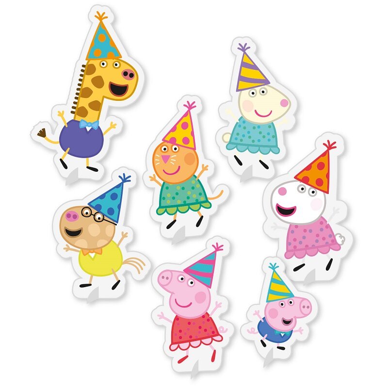 Peppa Gris Birthday - Borddekorasjoner 7 stk.