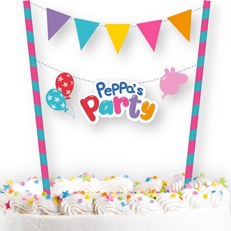 Peppa Gris Bursdag - Kakedekorasjonssett