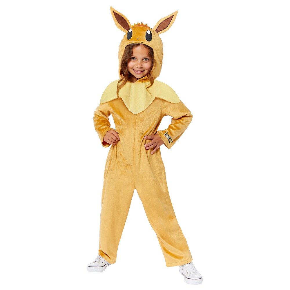 Pokémon Eevee Jumpsuit Kostyme Barn 6-8 år (116-128 cm)