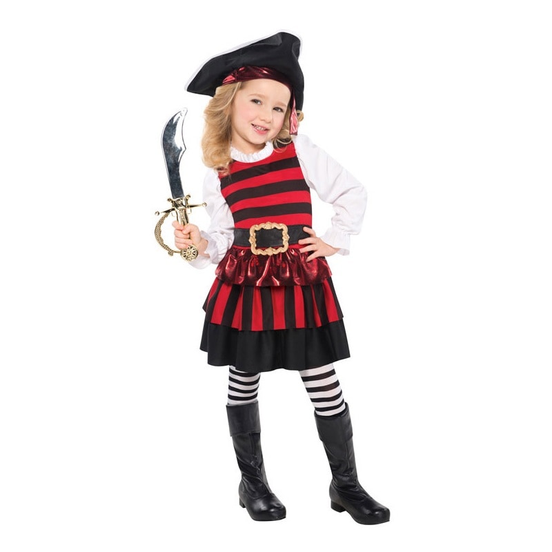 Piratjente Kostyme Barn 3-6 år