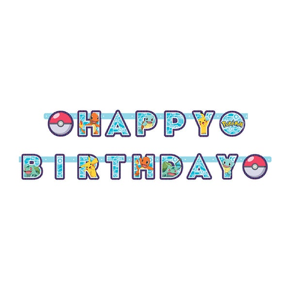 Pokemon, Girlande Happy Birthday