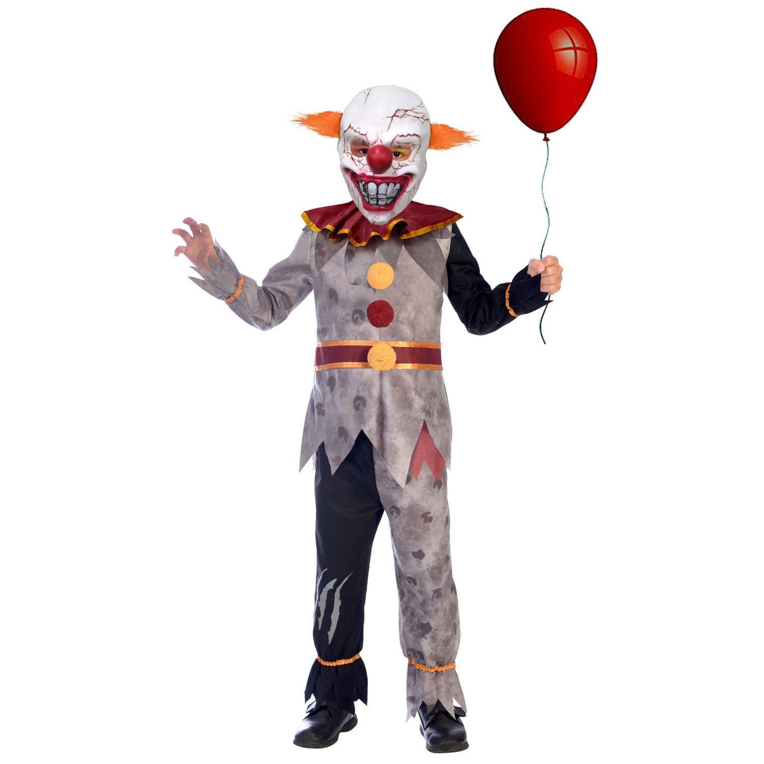 Evil Clown Kostyme Barn 8-14 år