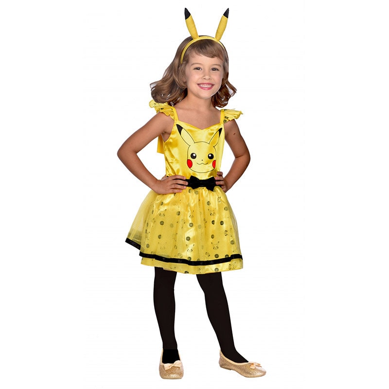 Pokémon Pikachu Kjole Kostyme Barn 4-10 år