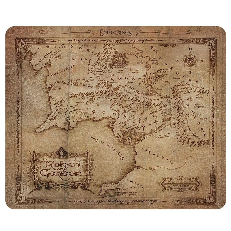 Ringenes Herre - Musematte Gondor Map 19 x 23 cm