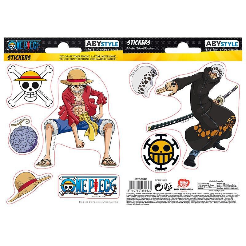 One Piece - Klistremerker 8 stk.