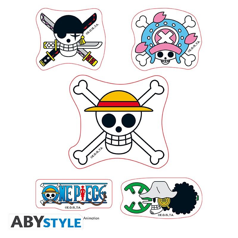 One Piece - Klistremerker Straw Hat Crew 10 stk.