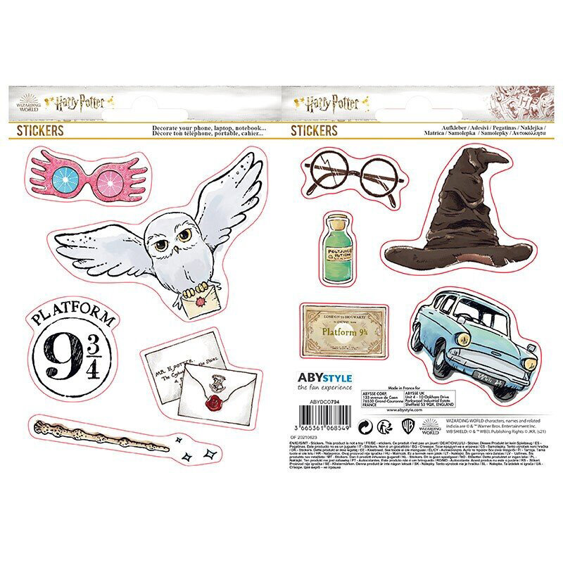 Harry Potter - Klistremerker Magical Objects 10 stk.
