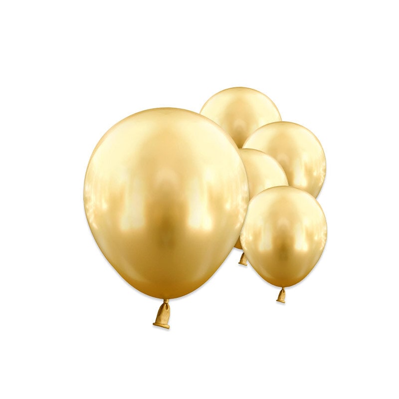 Ballonger, Krom Gull 13 cm 25 stk.