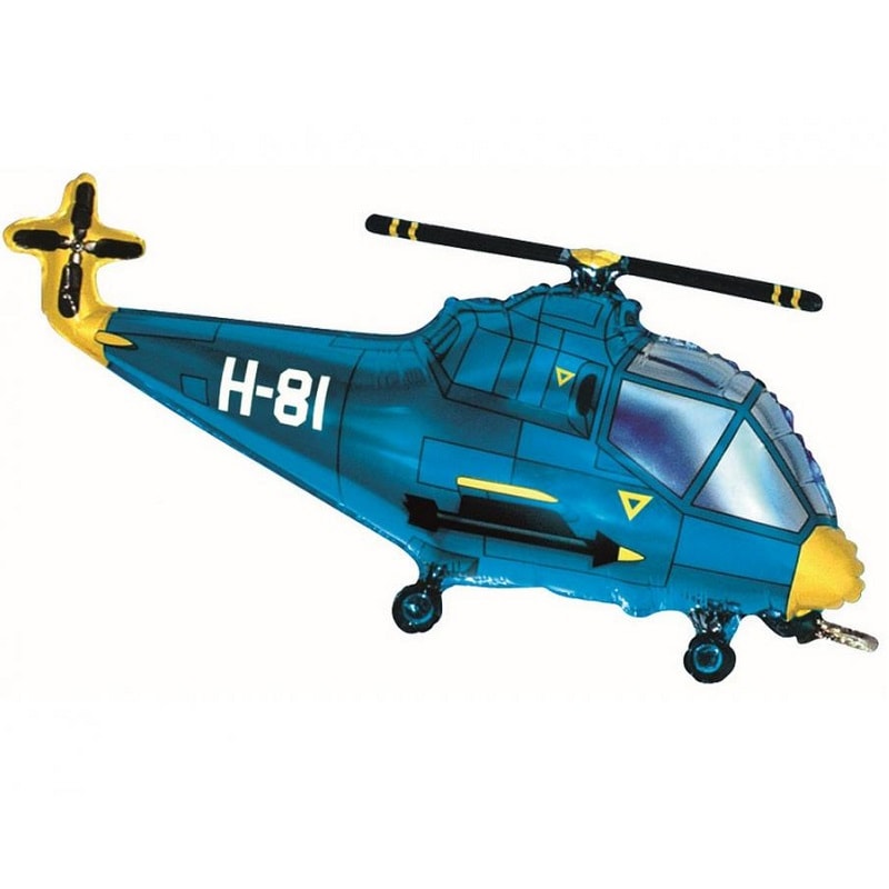 Folieballong - Blå Helikopter 96 cm