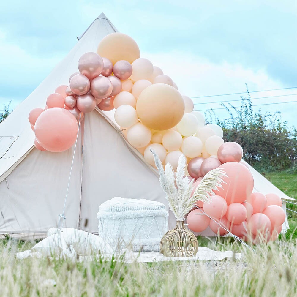 DIY Deluxe Ballongbue - Fersken, Natur og Roségull