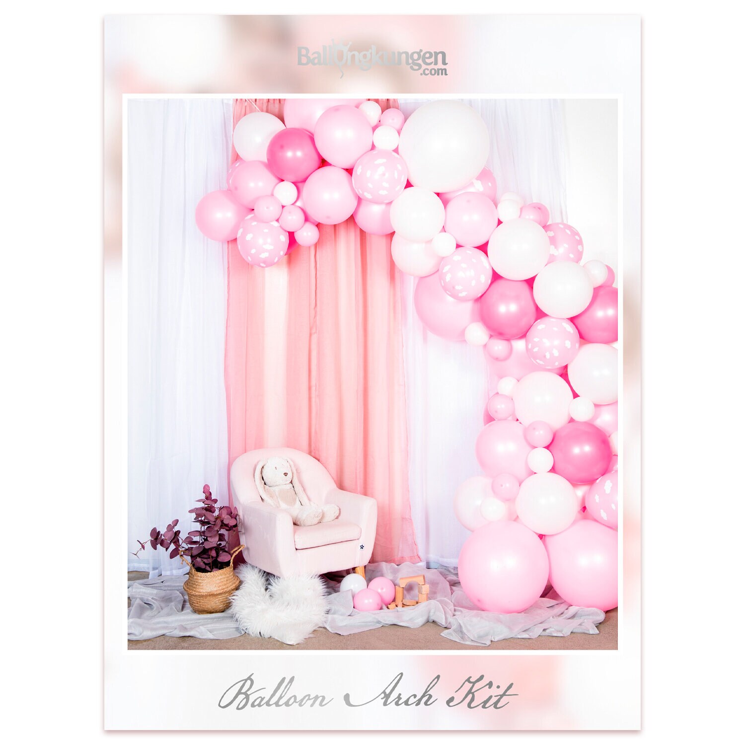 DIY Ballongbue i rosa nyanser