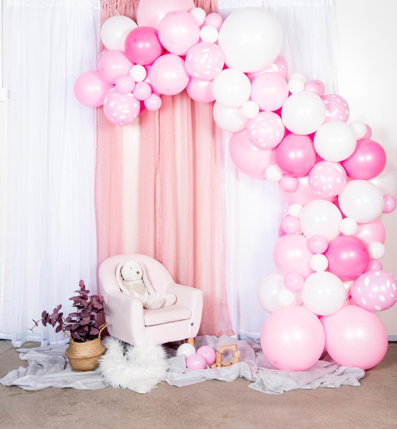 DIY Ballongbue i rosa nyanser