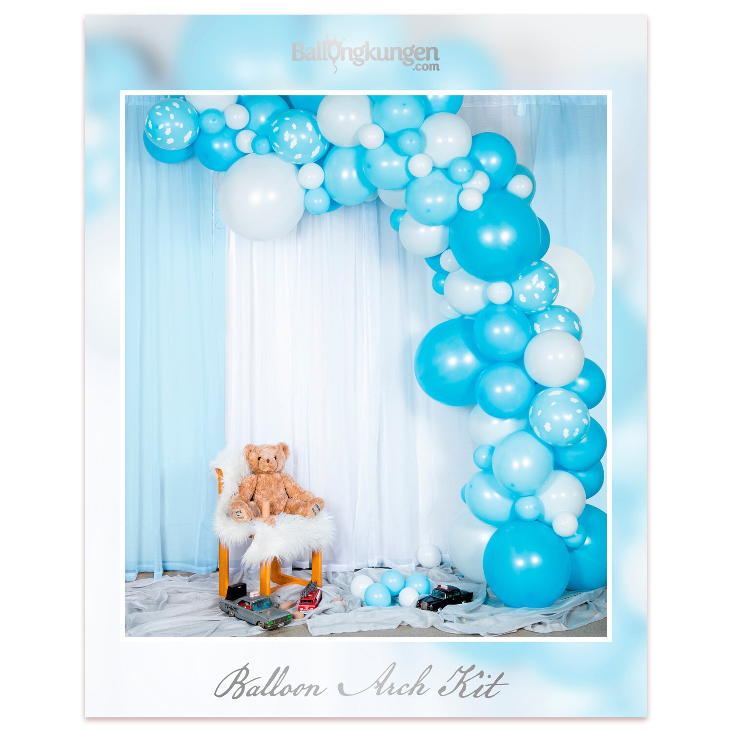 DIY Ballongbue i blå nyanser