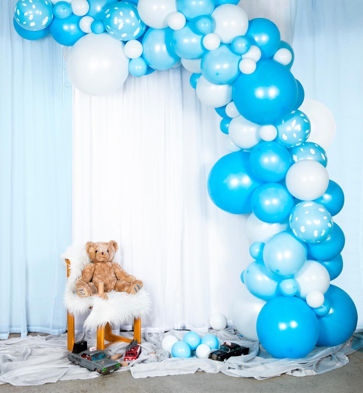 DIY Ballongbue i blå nyanser