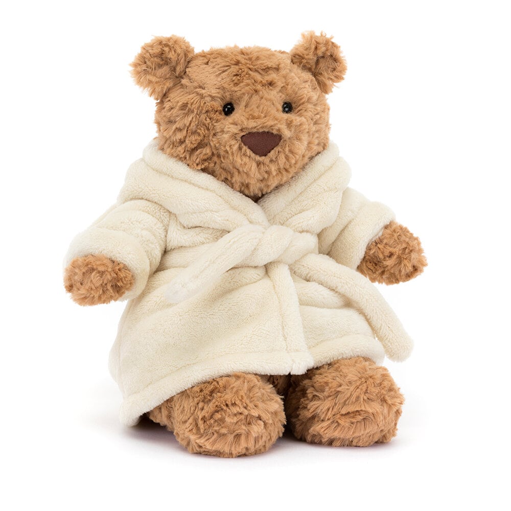 Jellycat - Teddybjørn i morgenkåpe 26 cm