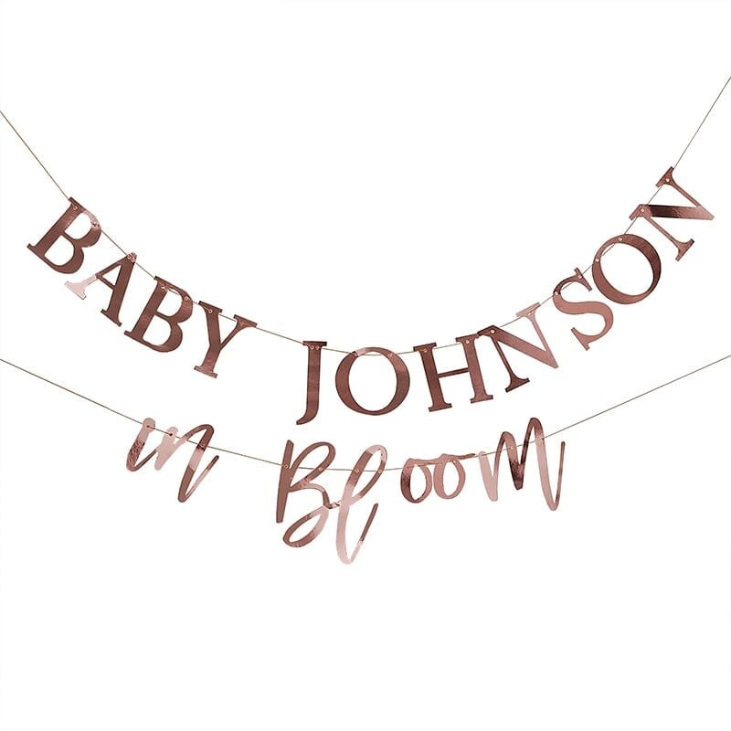 Baby in Bloom - DIY krans i roségull