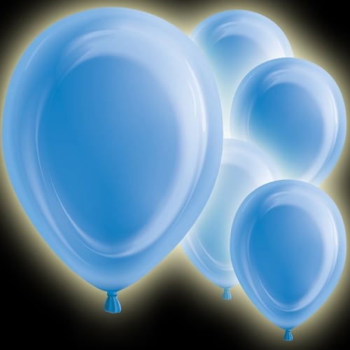 LED-Ballonger, Blå 5 stk.