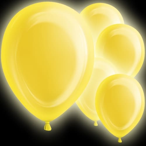 LED-Ballonger, Gul 5 stk.