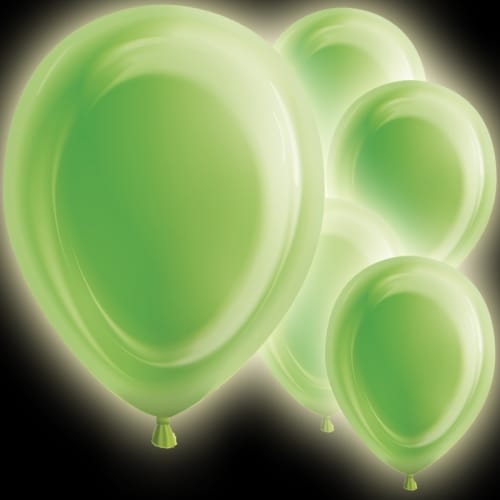 LED-Ballonger, Grønn 5 stk.