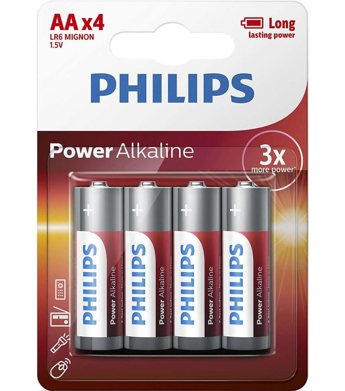 Philips Batterier AA 4 stk.