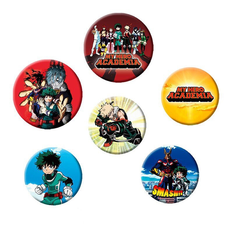 My Hero Academia - Knapper 6 stk.