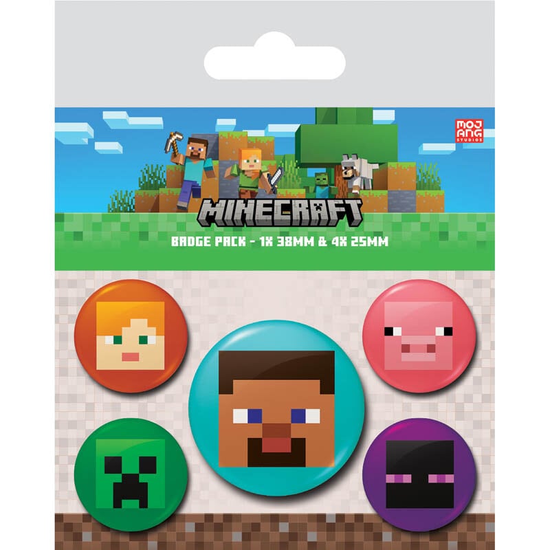 Minecraft - Buttons 5 stk